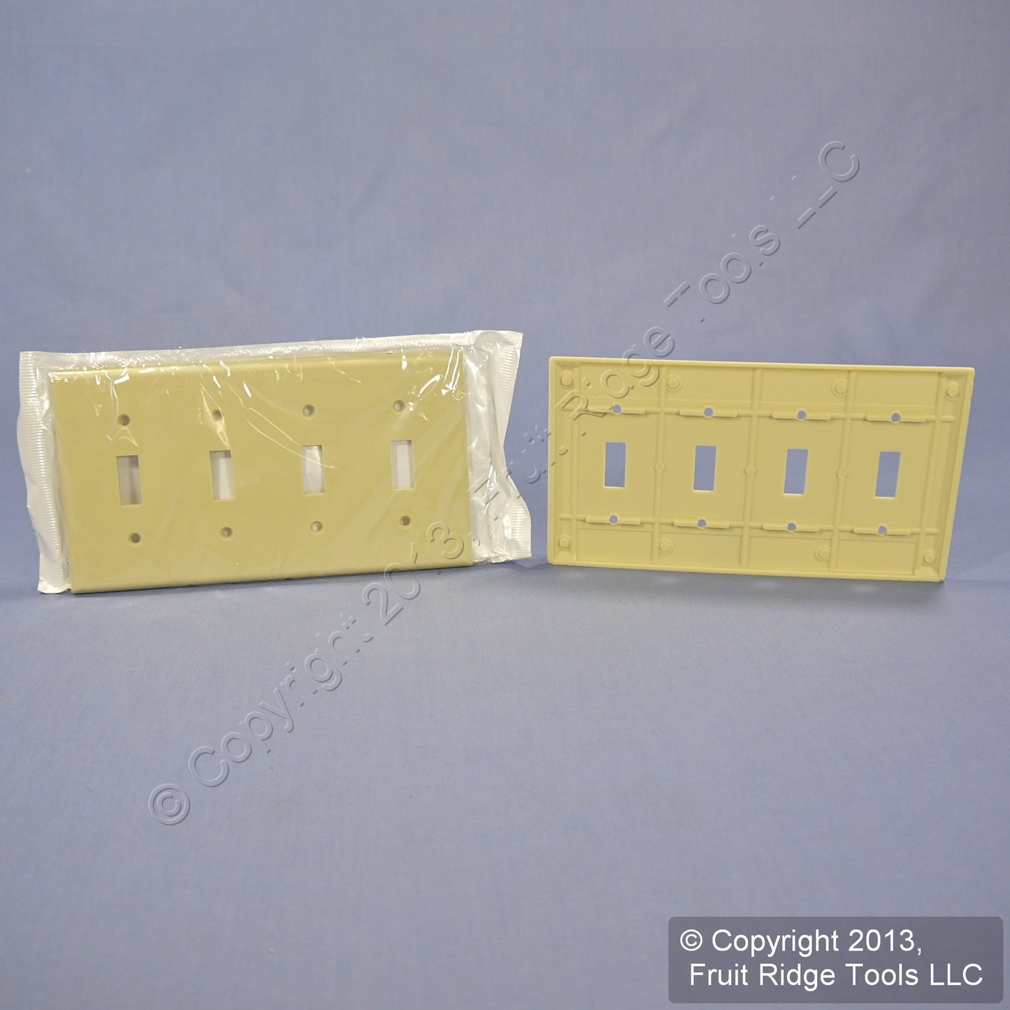 Leviton 86012 Ivory 4-Gang Toggle Light Switch Cover Thermoset Wallplates 100pcs
