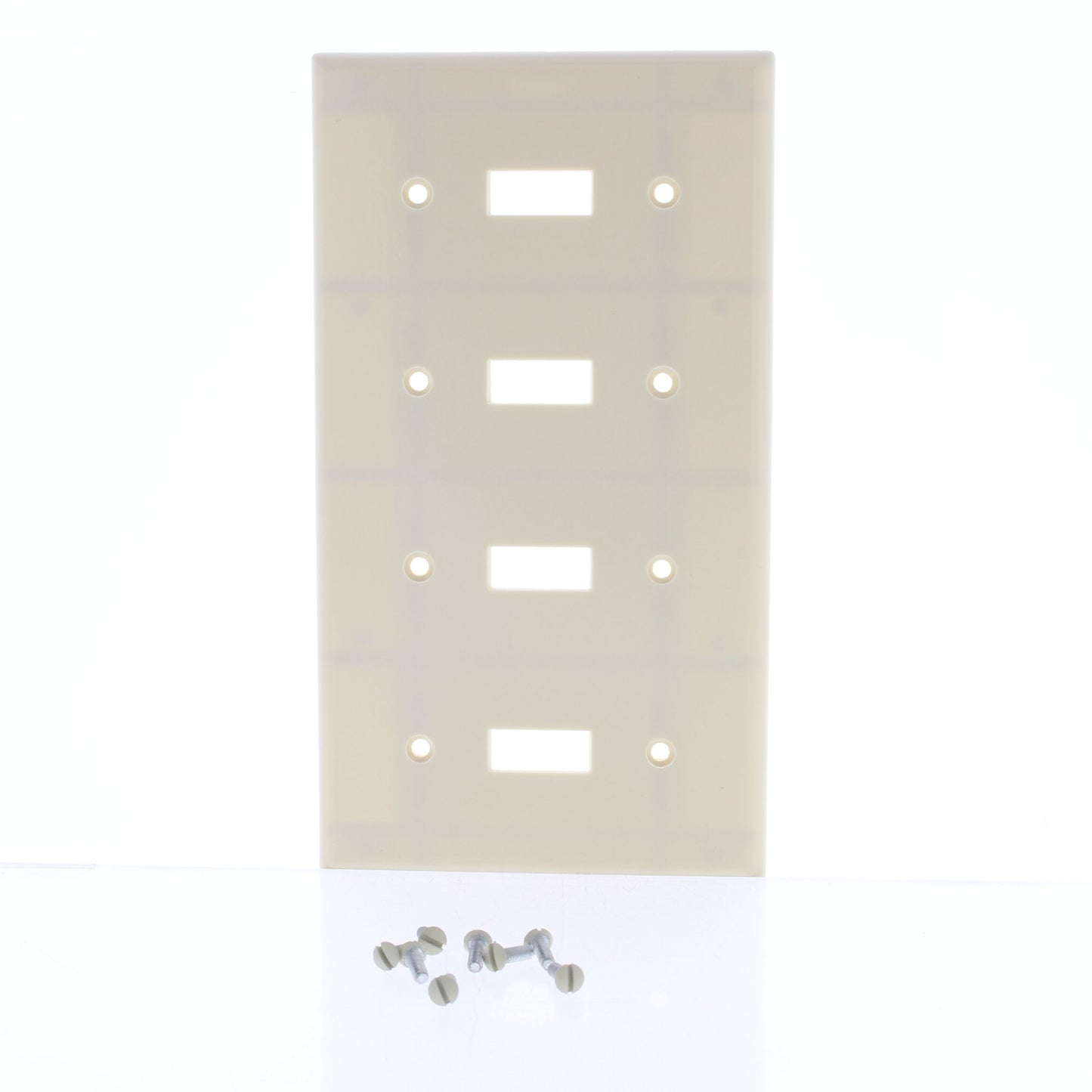 Leviton 86012 Ivory 4-Gang Toggle Switch Plastic Standard Wallplate Covers 10pcs