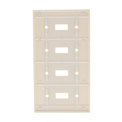 Leviton 86012 Ivory 4-Gang Toggle Switch Plastic Standard Wallplate Covers 10pcs