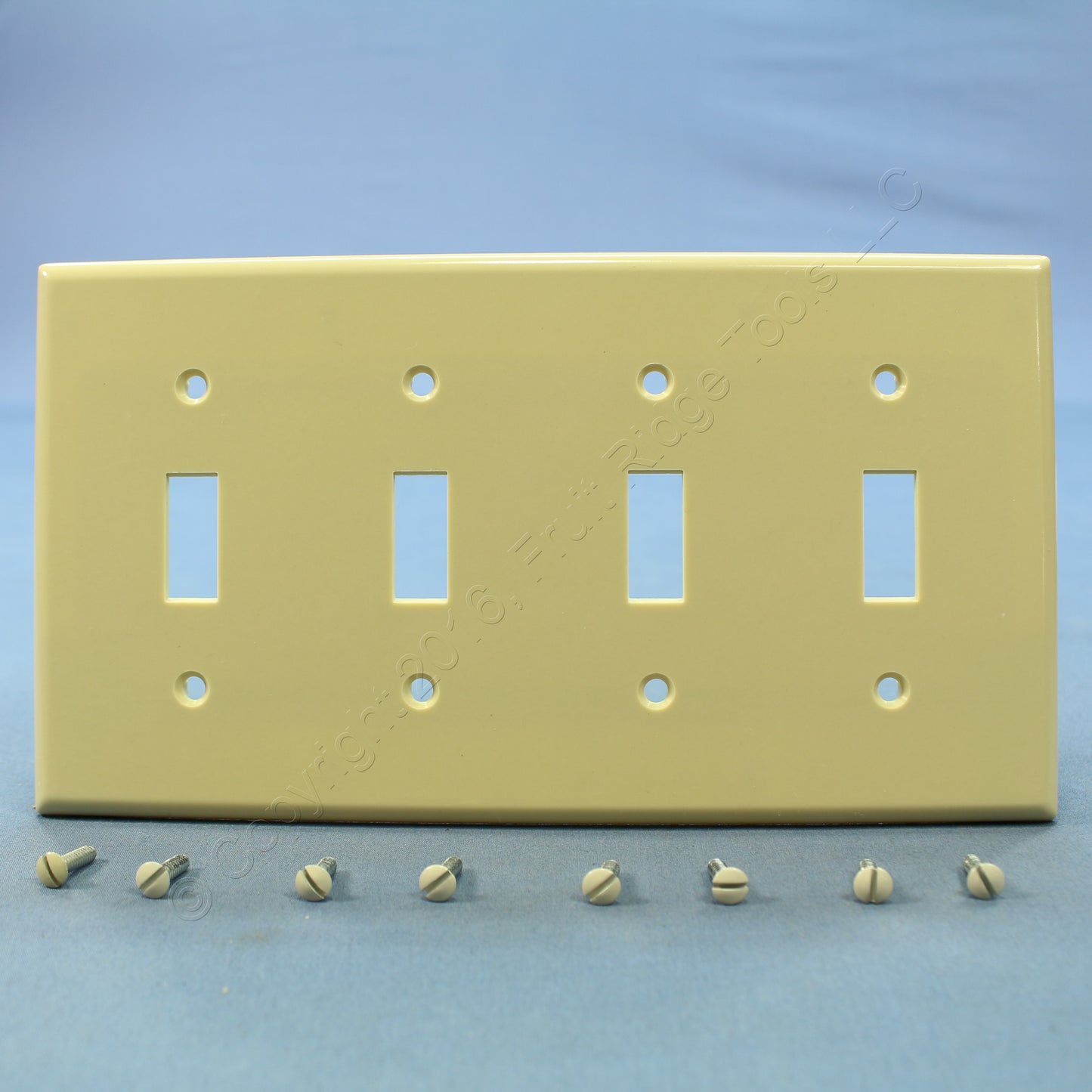 Leviton 86012 Ivory 4-Gang Toggle Switch Plastic Standard Wallplate Covers 20pcs