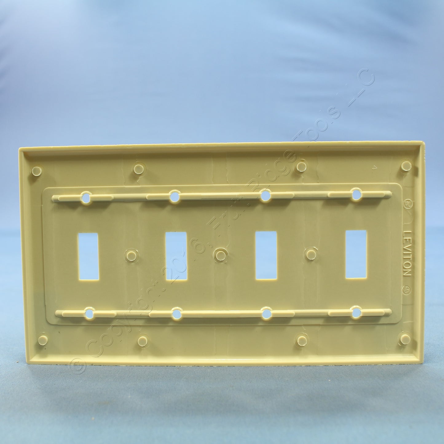 Leviton 86012 Ivory 4-Gang Toggle Switch Plastic Standard Wallplate Covers 20pcs