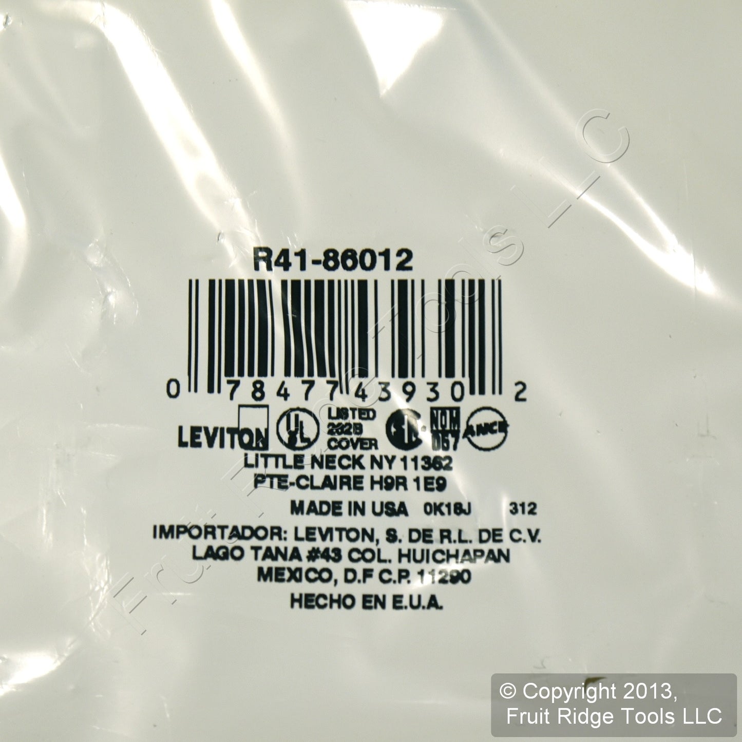 Leviton 86012 Ivory 4-Gang Toggle Switch Plastic Standard Wallplate Cover Plate