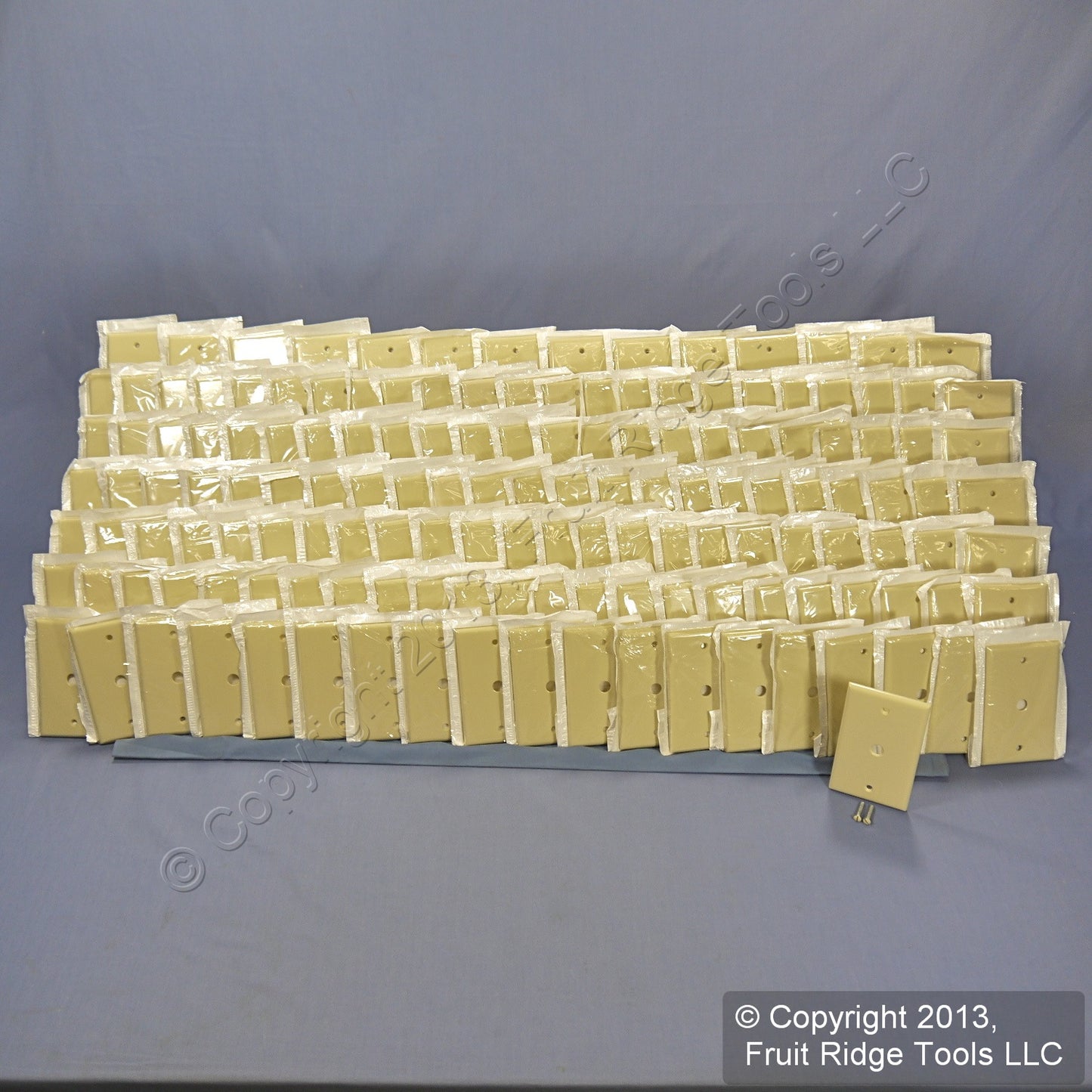 Leviton 86013 Ivory 1-Gang Phone .406" Hole Plastic Wallplate Box Mount 150pcs