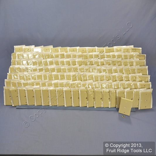 Leviton 86013 Ivory 1-Gang Phone .406" Hole Plastic Wallplate Box Mount 150pcs