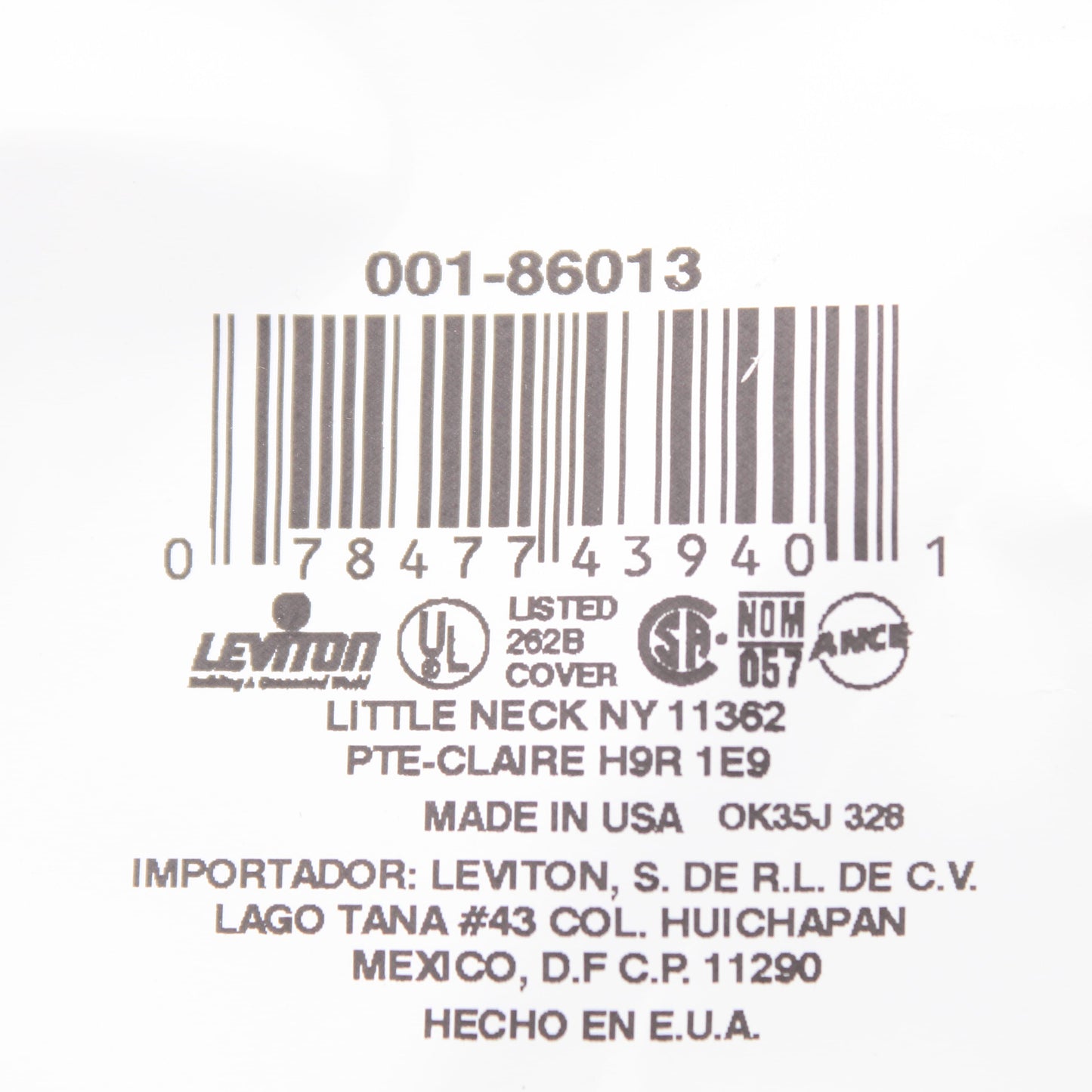 Leviton 86013 Ivory 1-Gang Phone .406" Plastic Wallplate Cover Box Mount 15pcs