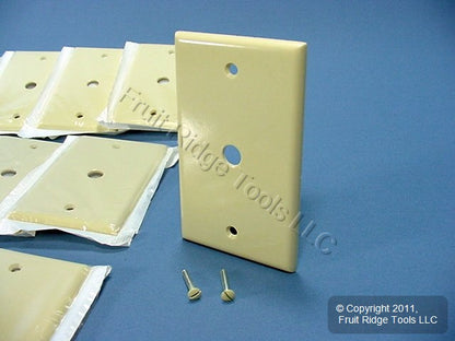 Leviton 86013 Ivory 1-Gang Phone .406" Plastic Wallplate Cover Box Mount 25pcs
