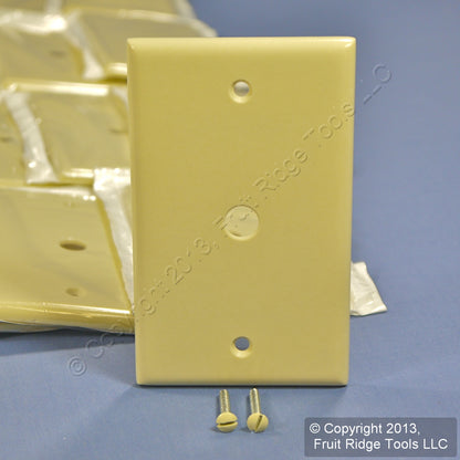 Leviton 86013 Ivory 1-Gang Phone .406" Plastic Wallplate Cover Box Mount 40pcs
