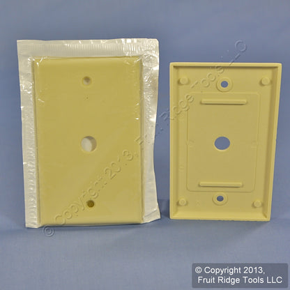 Leviton 86013 Ivory 1-Gang Phone .406" Plastic Wallplate Cover Box Mount 40pcs