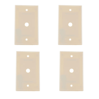 Leviton 86013 Ivory 1-Gang Phone .406" Plastic Wallplate Cover Box Mount 4pcs