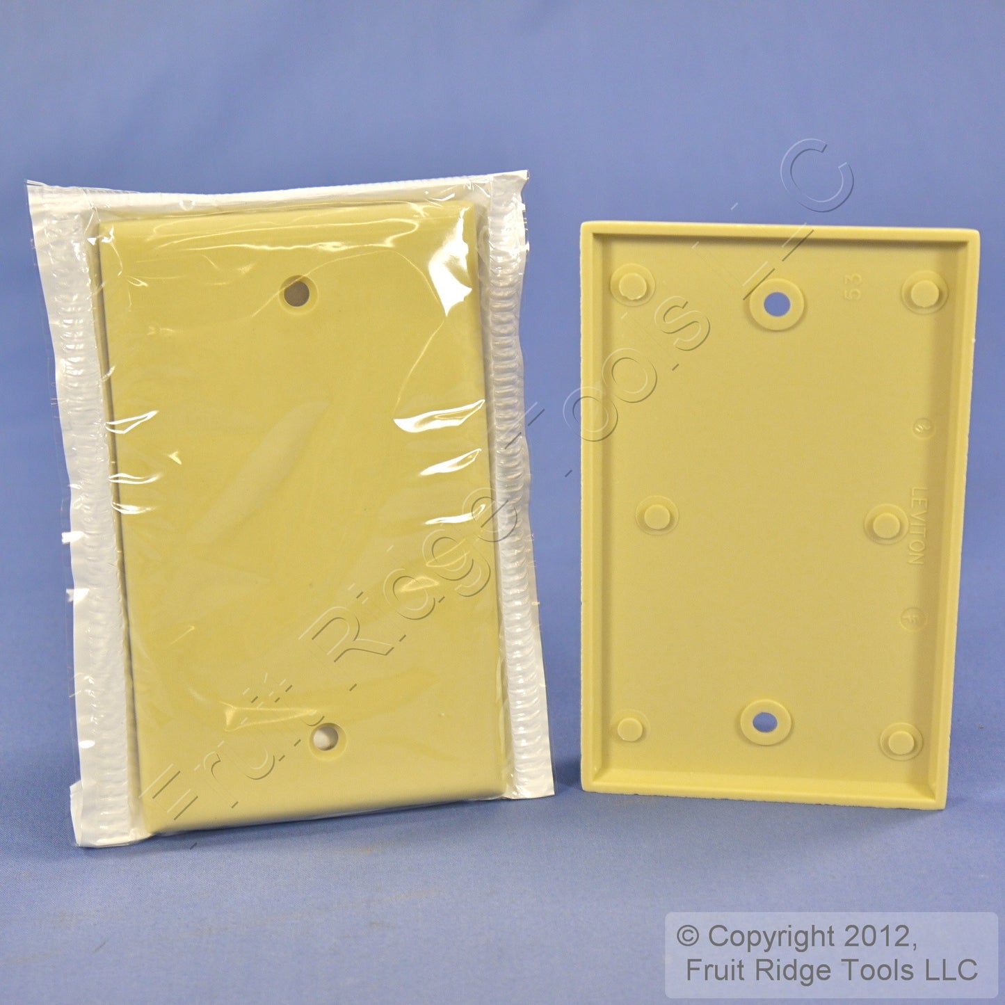 Leviton 86014 Ivory 1-Gang Blank Plastic Standard Wallplate Cover Box Mount 15pc