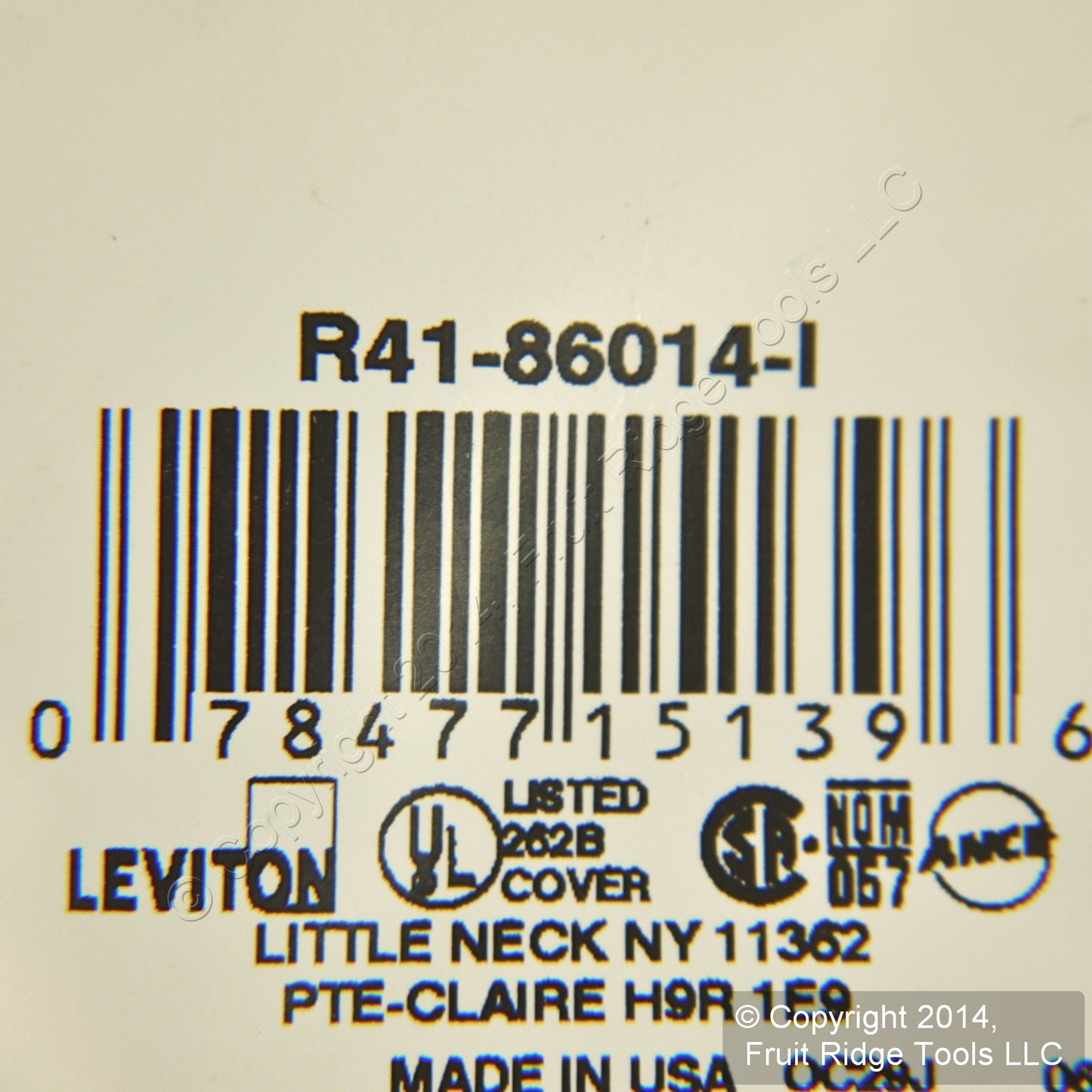 Leviton 86014 Ivory 1-Gang Blank Plastic Standard Size Wallplate Cover Box Mount