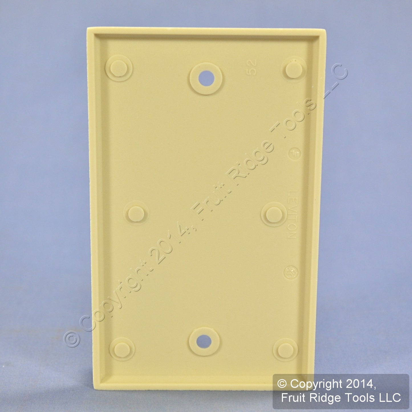 Leviton 86014 Ivory 1-Gang Blank Plastic Standard Size Wallplate Cover Box Mount