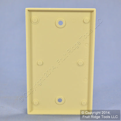 Leviton 86014 Ivory 1-Gang Blank Plastic Standard Size Wallplate Cover Box Mount