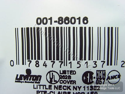 Leviton 86016 Ivory 2-Gang Duplex Outlet Plastic Standard Wallplate Covers 25pcs