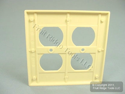 Leviton 86016 Ivory 2-Gang Duplex Outlet Plastic Standard Wallplate Cover Plate