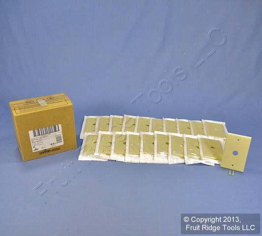Leviton 86017 Ivory 1-Gang Phone .625" Hole Plastic Wallplate Box Mount 20pcs