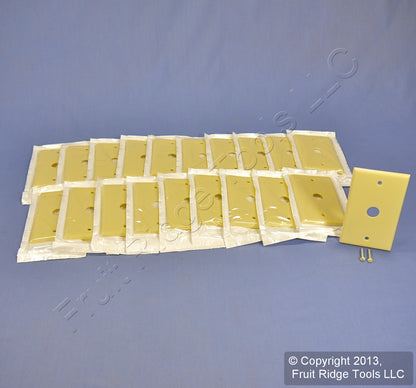 Leviton 86017 Ivory 1-Gang Phone .625" Hole Plastic Wallplate Box Mount 20pcs