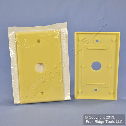Leviton 86017 Ivory 1-Gang Phone .625" Hole Plastic Wallplate Box Mount 20pcs