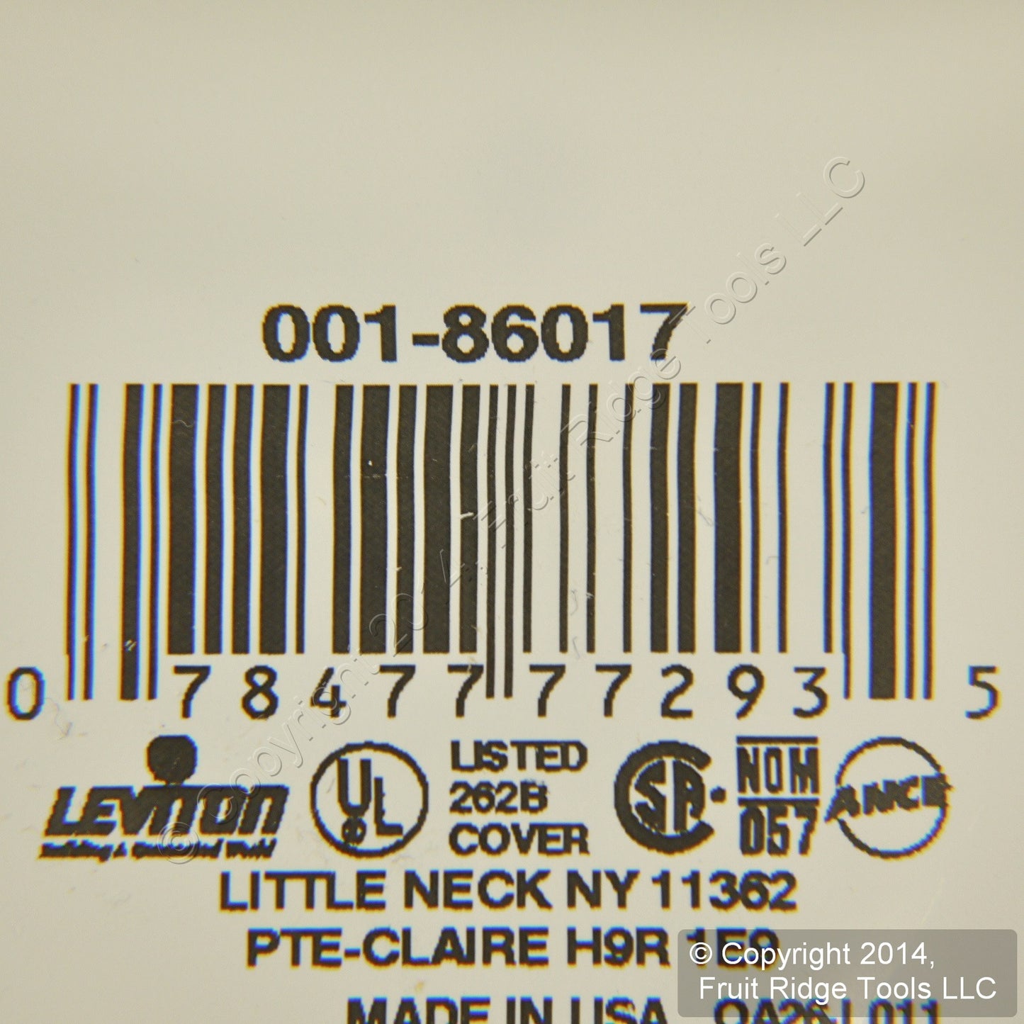 Leviton 86017 Ivory 1-Gang Phone .625" Hole Plastic Wallplate Cover Box Mount