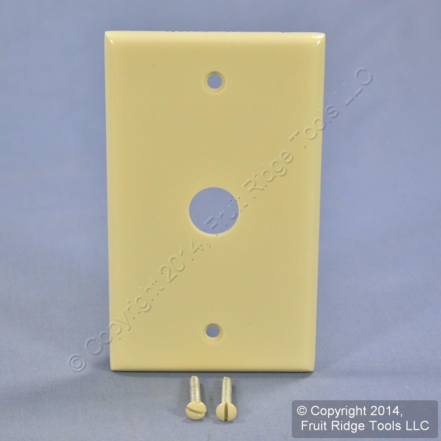 Leviton 86017 Ivory 1-Gang Phone .625" Hole Plastic Wallplate Cover Box Mount