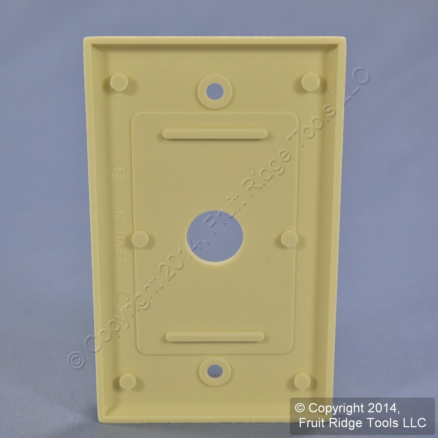 Leviton 86017 Ivory 1-Gang Phone .625" Hole Plastic Wallplate Cover Box Mount