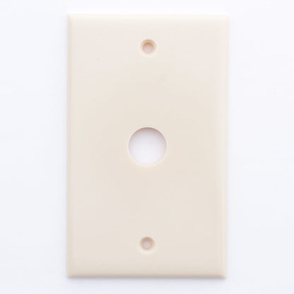 Leviton 86017 Ivory 1-GANG Telephone .625 Inch Hole Plastic Wallplate Boxmount