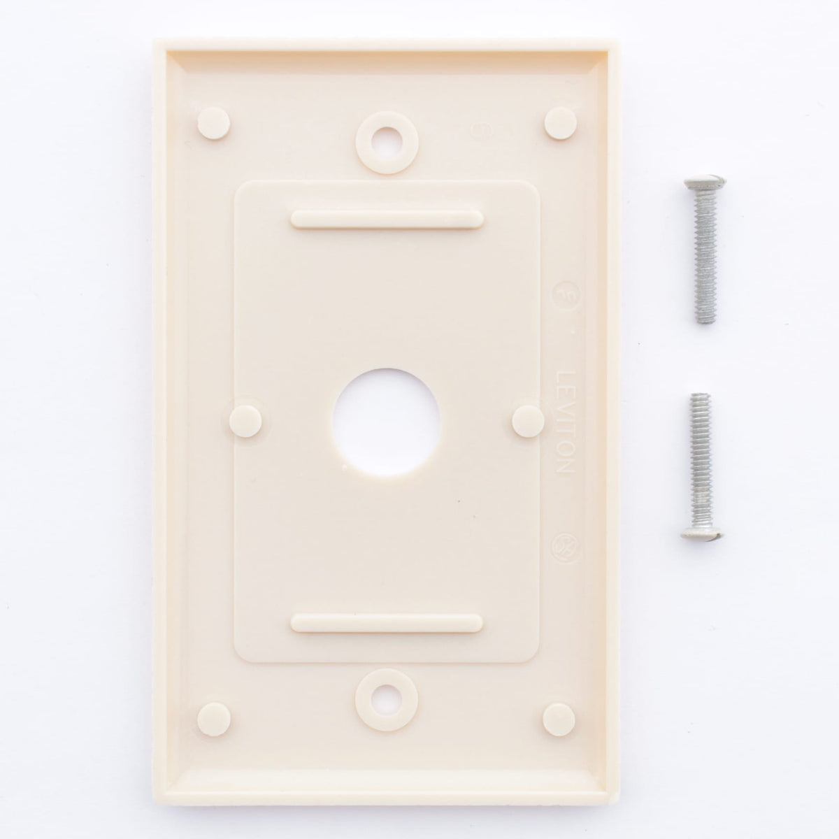 Leviton 86017 Ivory 1-GANG Telephone .625 Inch Hole Plastic Wallplate Boxmount