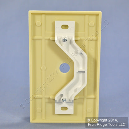 Leviton 86018 Ivory 1-Gang Phone .406" Hole Plastic Wallplate Cover Strap Mount