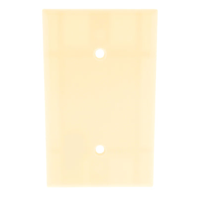 Leviton 86019 Ivory 1-Gang Blank Plastic Standard Wallplate Cover Strap Mount
