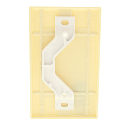 Leviton 86019 Ivory 1-Gang Blank Plastic Standard Wallplate Cover Strap Mount