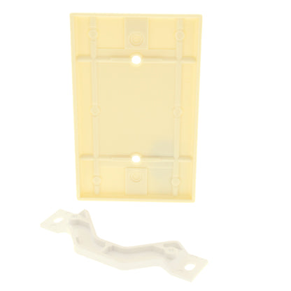 Leviton 86019 Ivory 1-Gang Blank Plastic Standard Wallplate Cover Strap Mount