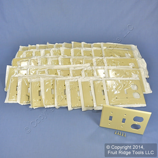 Leviton 86021 Ivory Switch Receptacle Outlet Cover Thermoset Wallplates 50-Pack