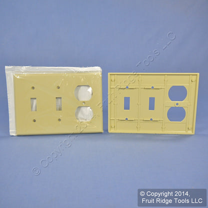 Leviton 86021 Ivory Switch Receptacle Outlet Cover Thermoset Wallplates 50-Pack