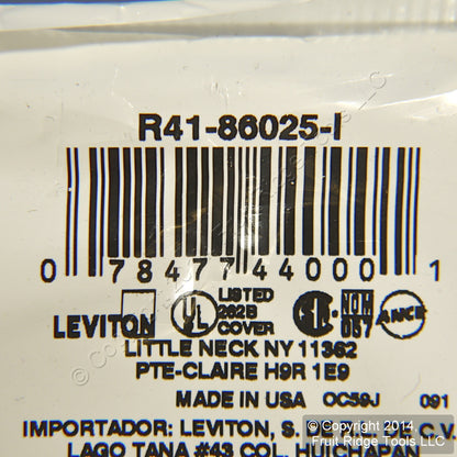 Leviton 86025 Ivory 2-Gang Blank Cover Thermoset Wallplate Box Mount Covers 2pcs