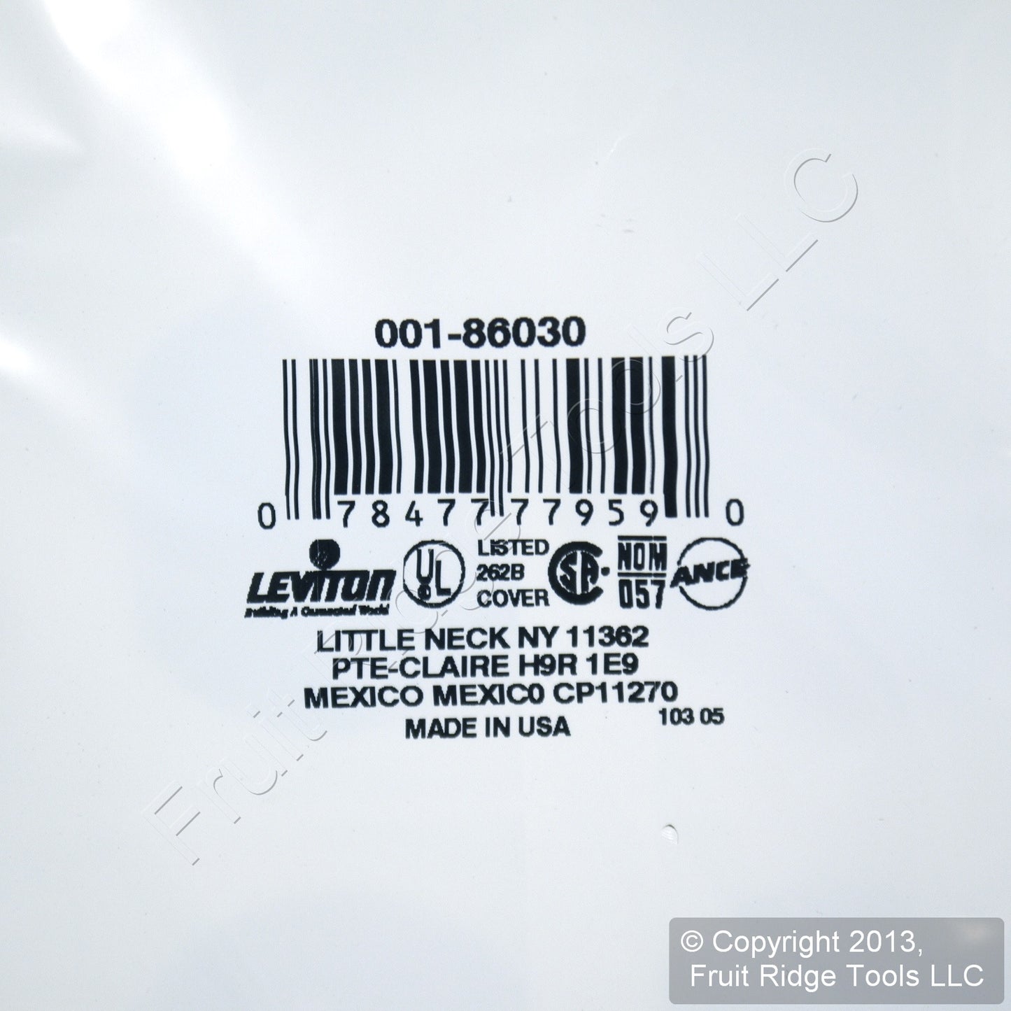 Leviton Ivory 3-Gang Outlet Cover Duplex Receptacle Wallplate 86030