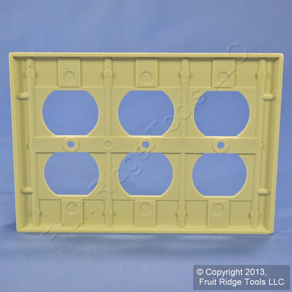 Leviton Ivory 3-Gang Outlet Cover Duplex Receptacle Wallplate 86030