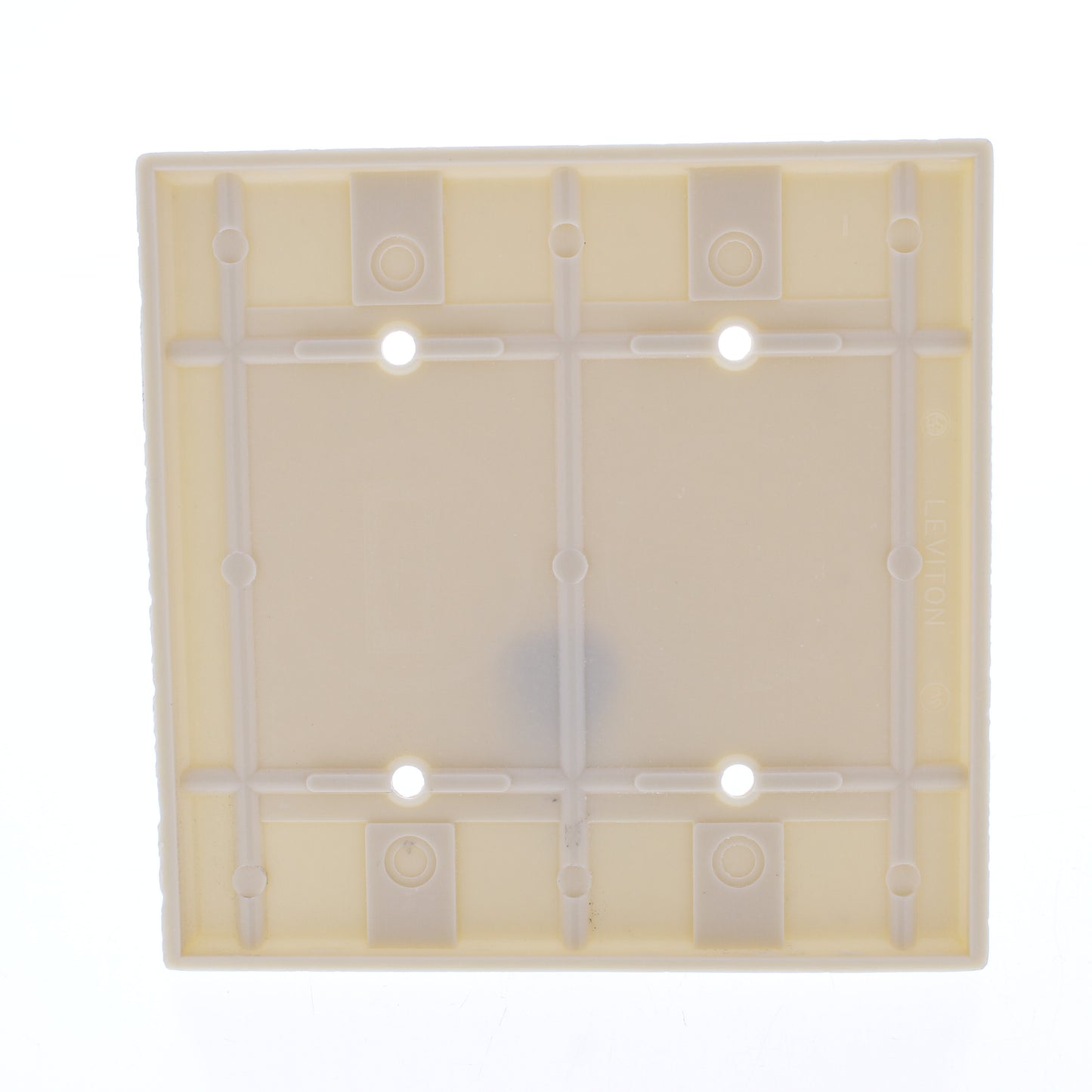Leviton 86034 Ivory 2-Gang Blank Plastic Wallplate Covers Strap Mount 10-Pack