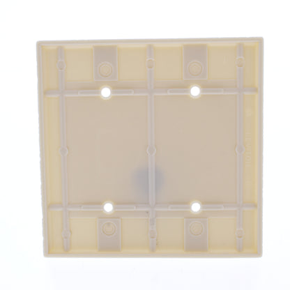 Leviton 86034 Ivory 2-Gang Blank Plastic Wallplate Covers Strap Mount 10-Pack