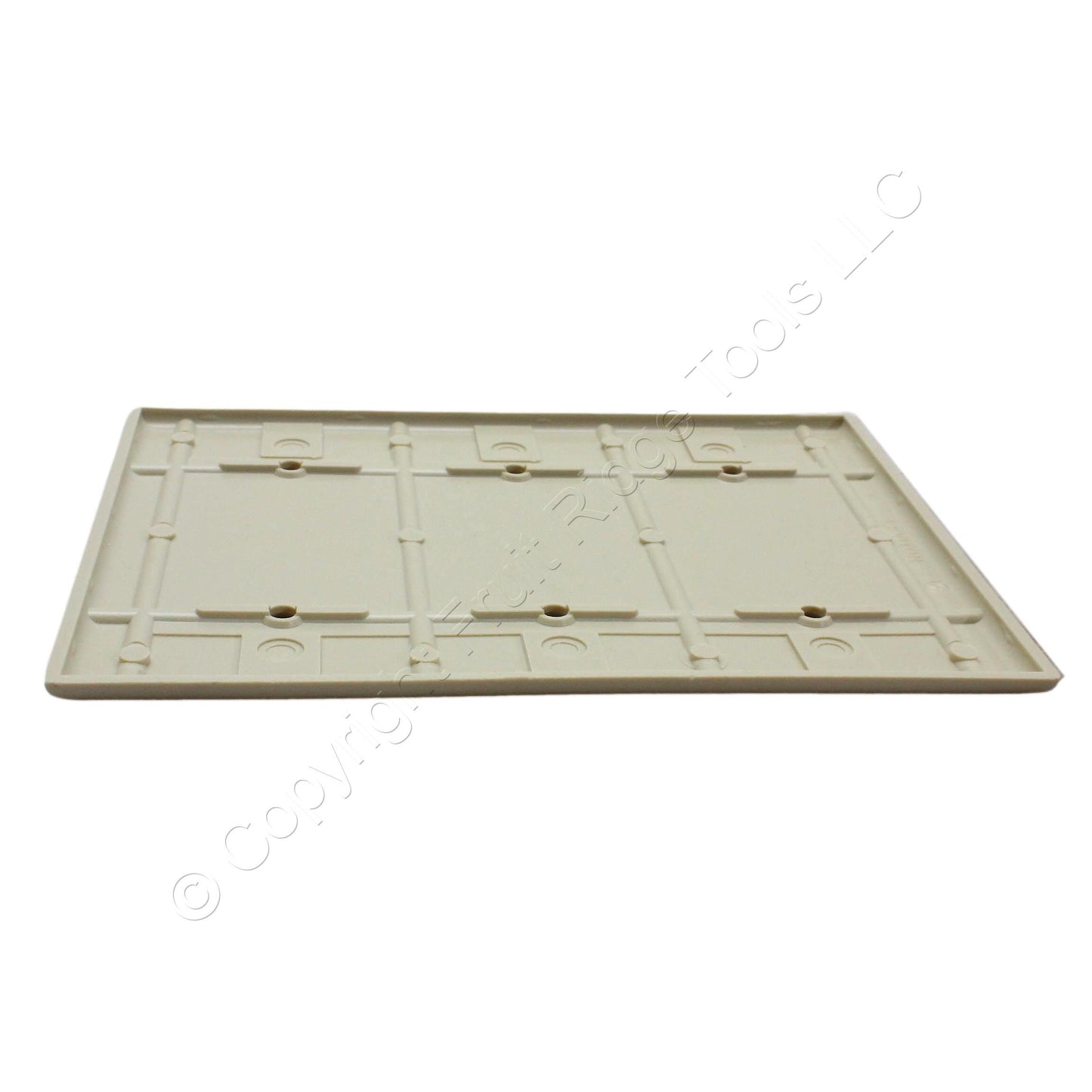 Leviton 86035 Ivory 3-Gang Plastic Blank Cover Strap Mount Thermoset Wallplate