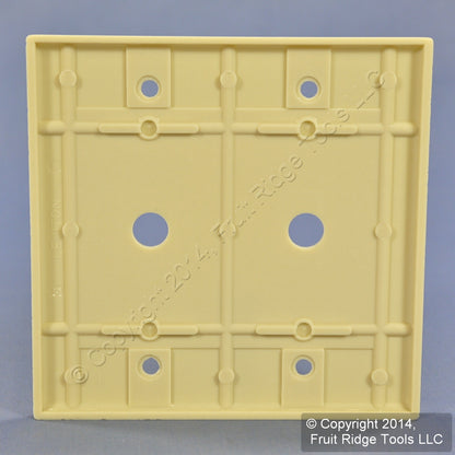 Leviton 86062 Ivory 2-Gang 2-Phone .406" Hole Plastic Wallplate Cover Box Mount