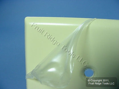 Leviton 86080 Ivory Louvre Painted Metal Wallplate Cover Strap Mount Scratched