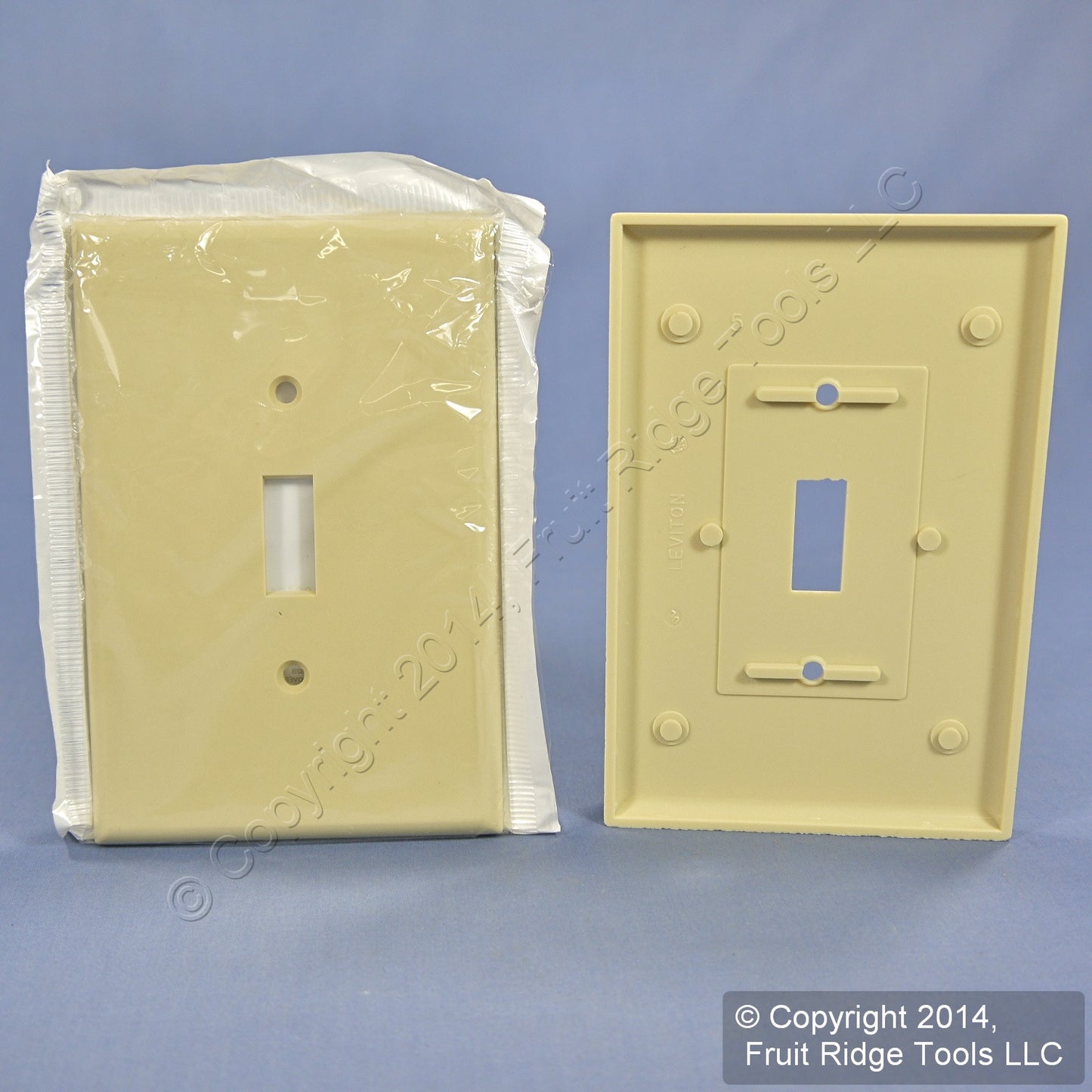 Leviton 86101 Ivory 1-Gang Toggle Switch Plastic Oversize Wallplate Covers 25pcs