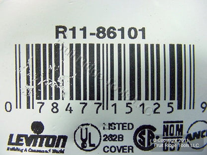 Leviton 86101 Ivory 1-Gang Toggle Switch Plastic Oversize Wallplate Cover Plate