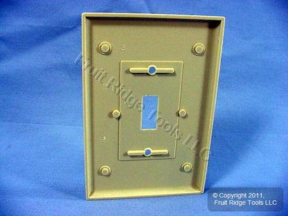 Leviton 86101 Ivory 1-Gang Toggle Switch Plastic Oversize Wallplate Cover Plate