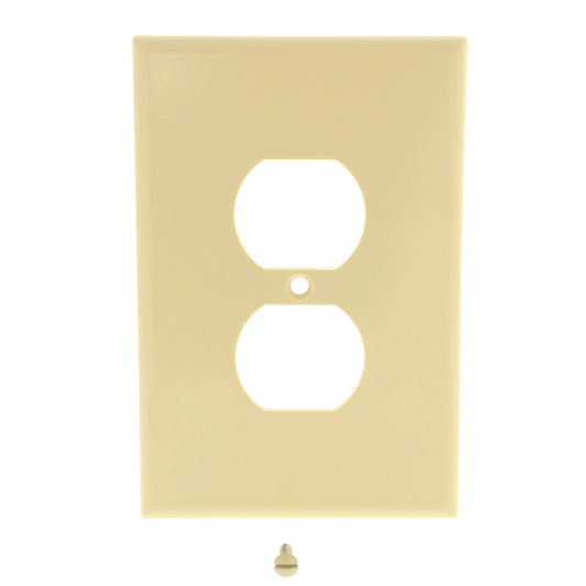 Leviton Ivory Oversize Receptacle Wallplate Duplex Outlet Cover 86103-I