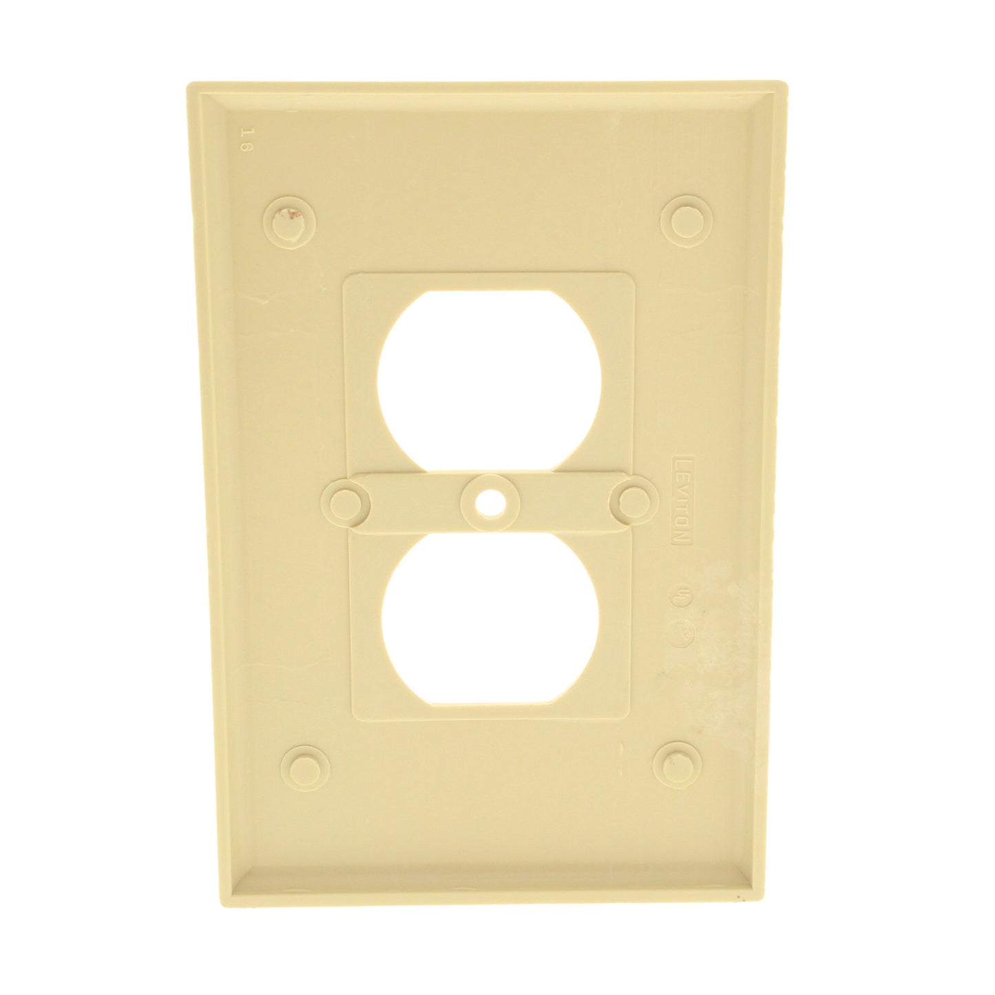 Leviton Ivory Oversize Receptacle Wallplate Duplex Outlet Cover 86103-I