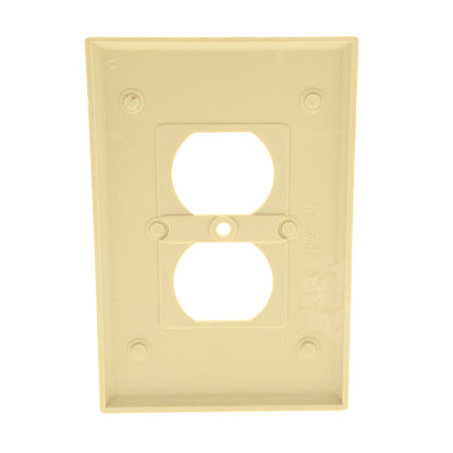 Leviton Ivory Oversize Receptacle Wallplate Duplex Outlet Cover 86103-I