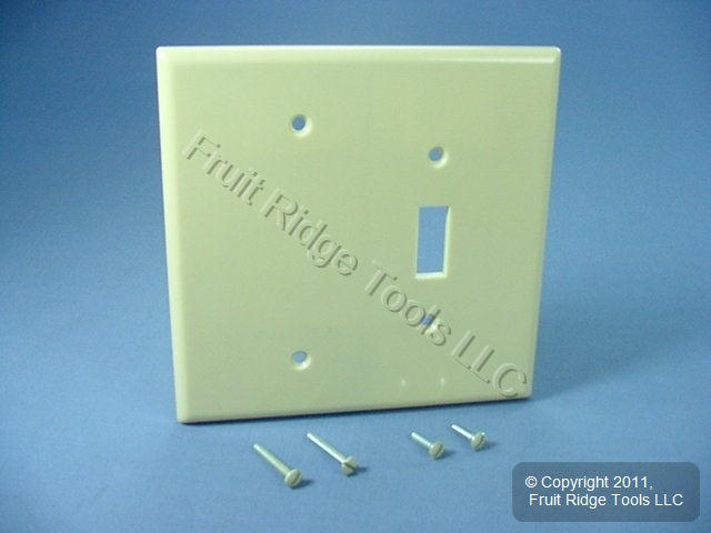 Leviton Oversize Ivory Blank Switch Cover Jumbo Wall Plate 86106