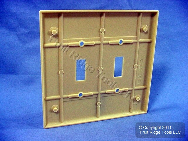 Leviton 86109 Ivory Jumbo 2-Gang Plastic Toggle Switch Cover Oversized Wallplate