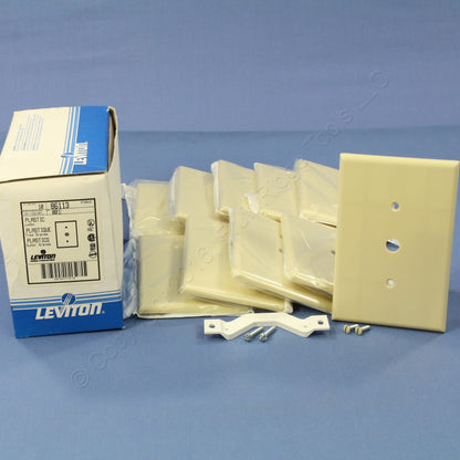 Leviton 86113 Ivory 1-Gang Phone .406" Oversize Thermoset Cover Strap Mount 10pc